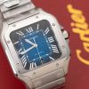 Cartier Santos Blue Dial Large Model Best Replica BVF 39.8mm