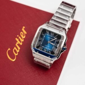 Cartier Santos Blue Dial Large Model Best Replica BVF 39.8mm