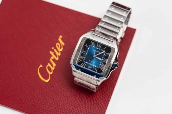 Cartier Santos Blue Dial Large Model Best Replica BVF 39.8mm
