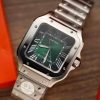 Cartier Santos Large Model Green Dial Best Replica BVF 39.8mm