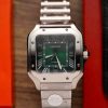 Cartier Santos Large Model Green Dial Best Replica BVF 39.8mm