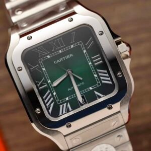 Cartier Santos Large Model Green Dial Best Replica BVF 39.8mm