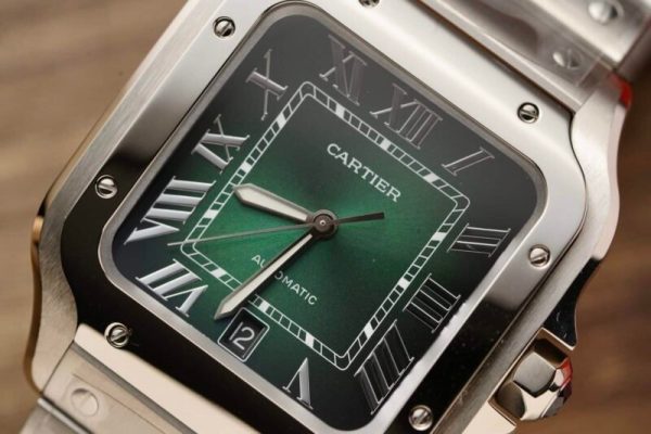 Cartier Santos Large Model Green Dial Best Replica BVF 39.8mm