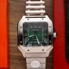 Cartier Santos Large Model Green Dial Best Replica BVF 39.8mm