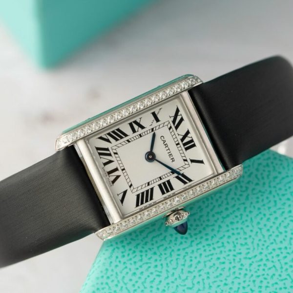 Cartier Tank Must W4TA0031 Ladies Small Model Diamond Bezel Replica 29.5 mm x 22 mm