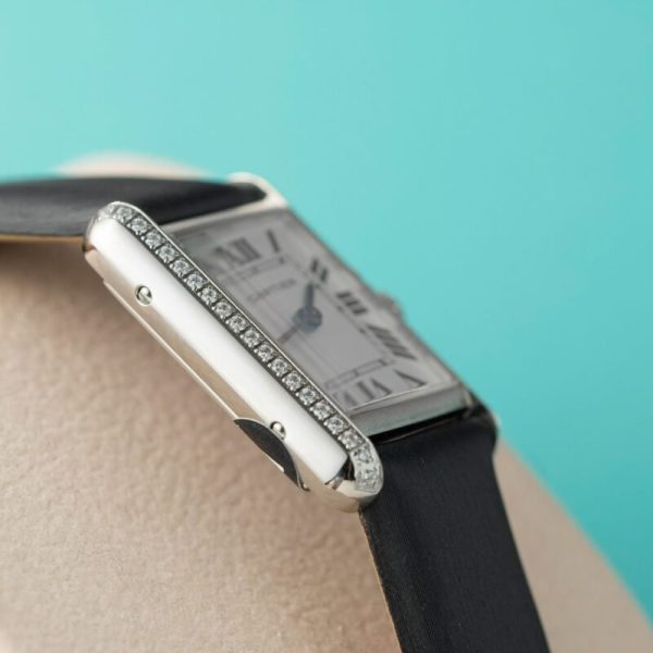 Cartier Tank Must W4TA0031 Ladies Small Model Diamond Bezel Replica 29.5 mm x 22 mm