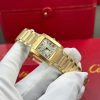 Cartier Tank Francaise WGTA0114 Small Model Ladies Golden Sunray Dial Yellow Gold Replica 25.7 x 21.2mm