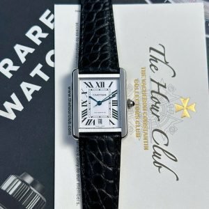 Cartier Tank Solo Extra Large White Dial Leather Strap Best Replica AF 31mm x 41mm