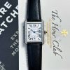 Cartier Tank Solo Extra Large White Dial Diamond Bezel Leather Strap Best Replica AF 31mm x 41mm