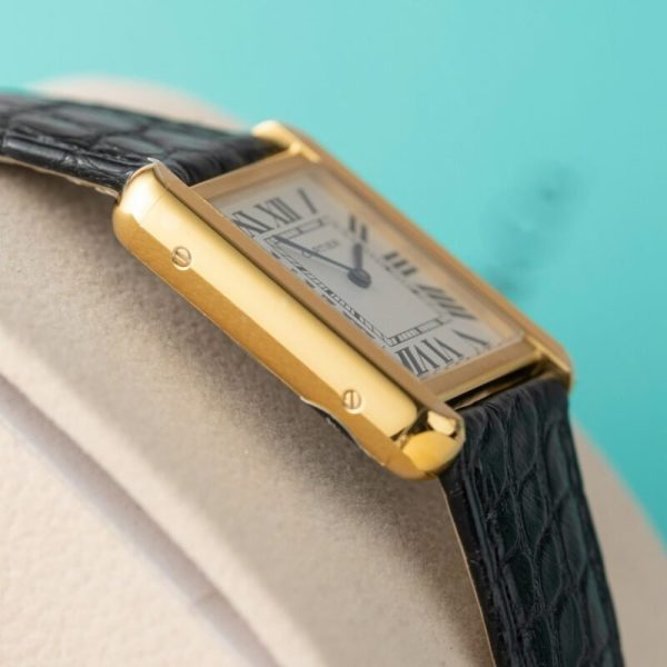 Cartier Tank Solo W5200002 Yellow Gold Ladies Small Model Leather Replica 31 x 24mm