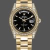 Rolex Day-Date 118388 Yellow Gold Black Index Dial 36mm Unisex Replica Watch