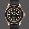 Rolex Yacht Master 116655 Everose Gold Black Dial 40mm Mens replica Watch