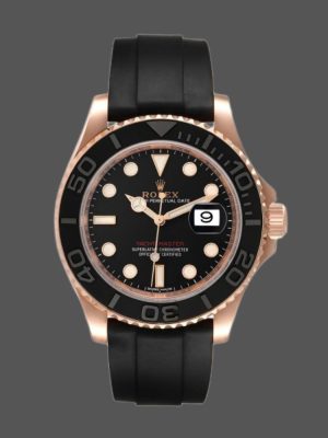 Rolex Yacht Master 116655 Everose Gold Black Dial 40mm Mens replica Watch