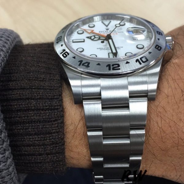 Rolex Explorer II 216570 Stainless Steel White Dial 42MM Mens Replica Watch