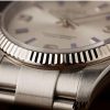 Rolex Oyster Perpetual Air-King 114234 Blue Hour Markers Silver Dial 34mm Unisex replica watch