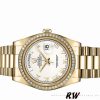 Rolex Day-Date 218348 White Roman Dial 41MM Mens Replica Watch