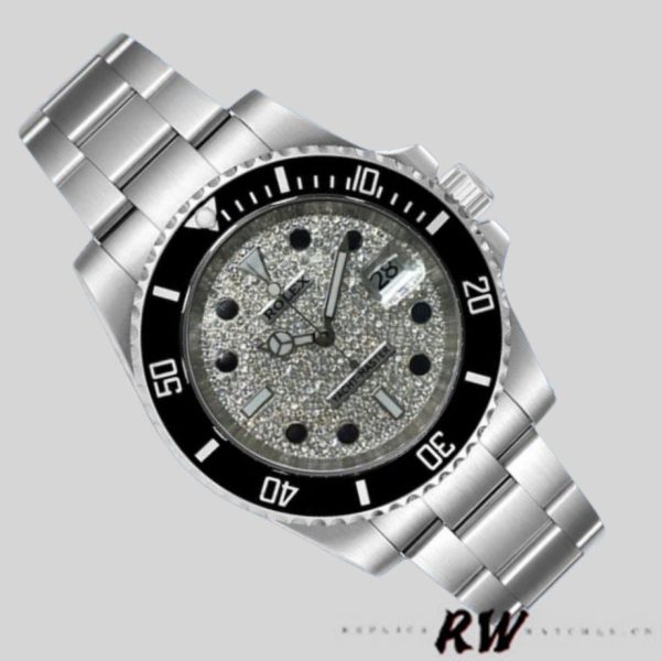 Rolex Yacht Master 116695 Stainless Steel Diamond Paved Dial 40MM Mens Replica Watch