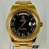 Rolex Day-Date 218238 Black Roman Numeral Dial Yellow Gold 41MM Mens Replica Watch