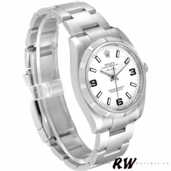 Rolex Oyster Perpetual air-king 114210 White Dial 34mm Unisex replica watch