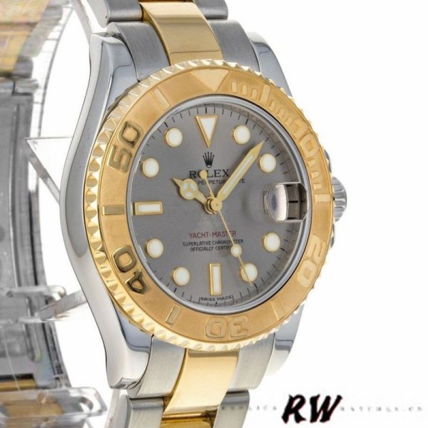 Rolex Yacht Master 168623 Steel Yellow Gold Platinum Dial 35MM Unisex Replica Watch