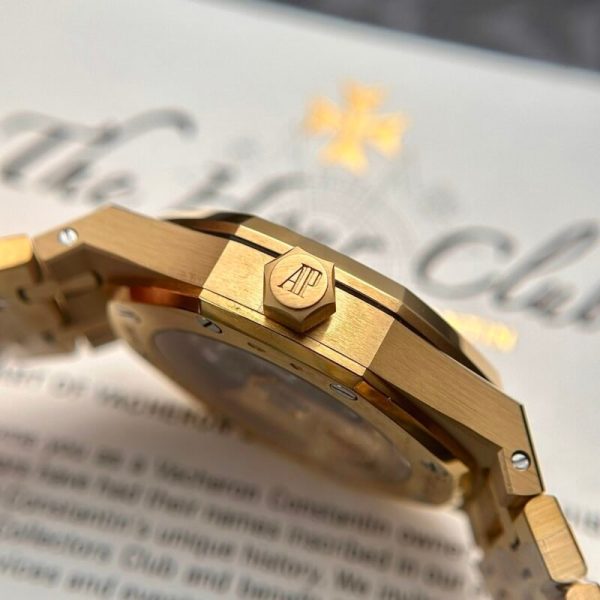 Audemars Piguet Royal Oak 15450BA Yellow Gold White Dial Replica IP Factory 37mm