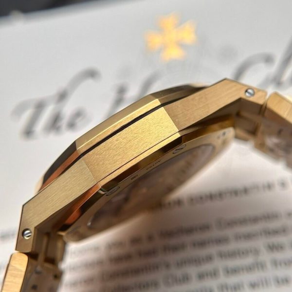 Audemars Piguet Royal Oak 15450BA Yellow Gold White Dial Replica IP Factory 37mm