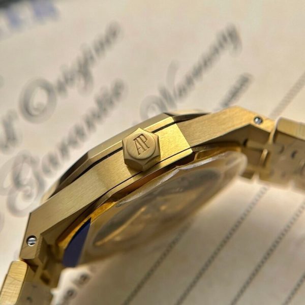 Audemars Piguet Royal Oak 15450BA Yellow Gold Blue Dial Replica IP Factory 37mm