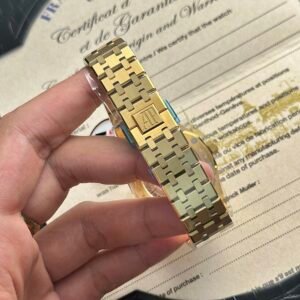 Audemars Piguet Royal Oak 15450BA Yellow Gold Blue Dial Replica IP Factory 37mm
