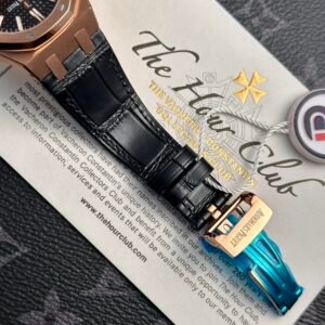 Audemars Piguet Royal Oak 15450OR Rose Gold Black Dial Leather IP Factory 37mm