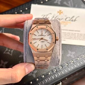 Audemars Piguet Royal Oak 15450OR Rose Gold White Dial Replica IP Factory 41mm