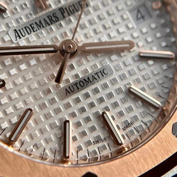 Audemars Piguet Royal Oak 15450OR Rose Gold White Dial Replica IP Factory 41mm