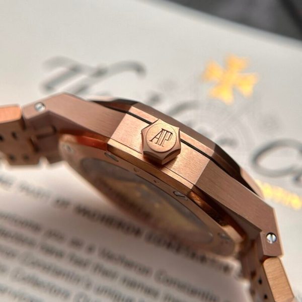 Audemars Piguet Royal Oak 15450OR Rose Gold White Dial Replica IP Factory 41mm