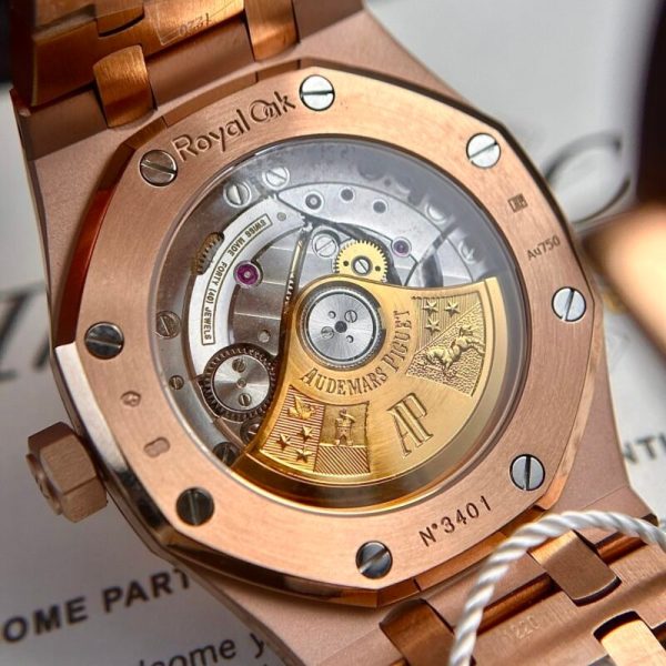 Audemars Piguet Royal Oak 15450OR Rose Gold White Dial Replica IP Factory 41mm