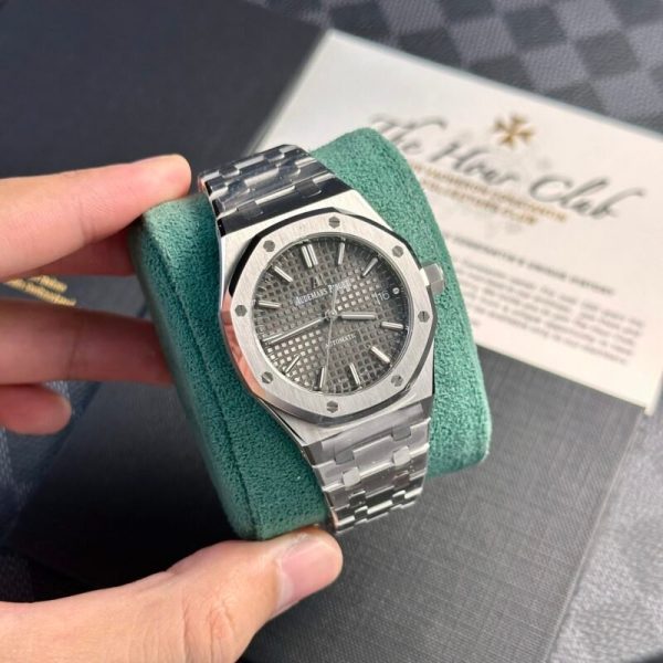 Audemars Piguet Royal Oak 15450ST Grey Dial Steel Bracelet Best Replica APS Factory 37m