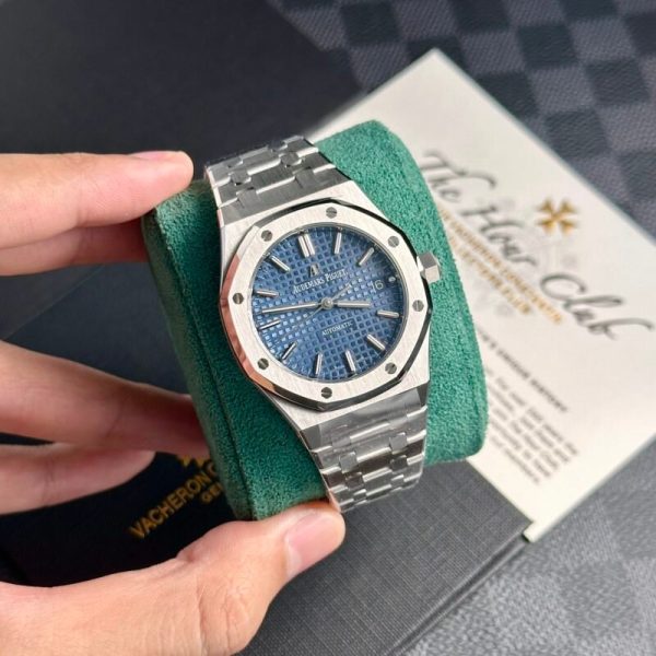 Audemars Piguet Royal Oak 15450ST Blue Dial Steel Bracelet Top Quality Replica APS Factory 37mm