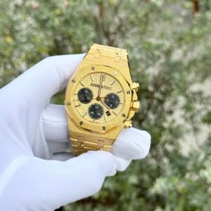 Audemars Piguet Royal Oak Frosted Yellow Gold Chronograph 26240BA Yellow Dial Replica 41mm