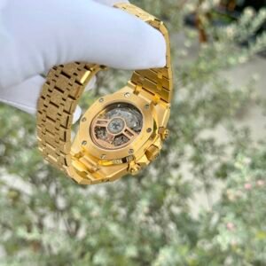 Audemars Piguet Royal Oak Frosted Yellow Gold Chronograph 26240BA Yellow Dial Replica 41mm