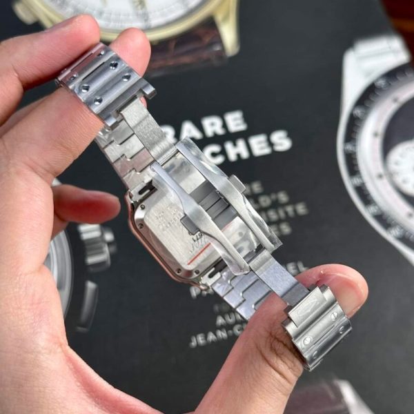 Cartier Santos WSSA0029 White Dial Medium Model Best Replica BVF 35.1mm