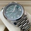 Rolex Day-Date 228239 Olive Green Roman Dial Fluted Bezel 40mm Mens Replica Watch