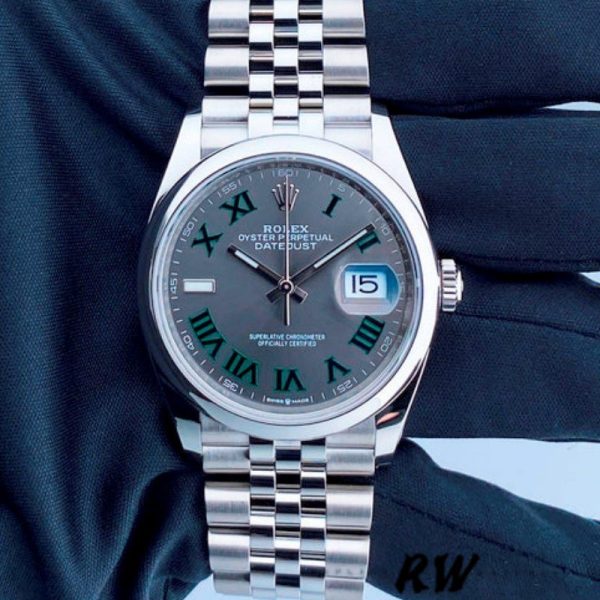 Rolex Datejust 126200 Grey Wimbledon dial Stainless Steel 36MM Unisex Replica Watch