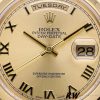 Rolex Day-Date 118208 Yellow Gold Champagne Dial Roman Numerals 36mm Unisex Replica Watch
