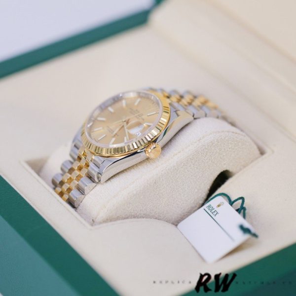 Rolex Datejust 126233 Champagne Index Dial Fluted Bezel 36MM Unisex Replica Watch