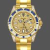 Rolex GMT-Master II 116758 Yellow Gold Pave Dial 40mm Mens Replica Watch