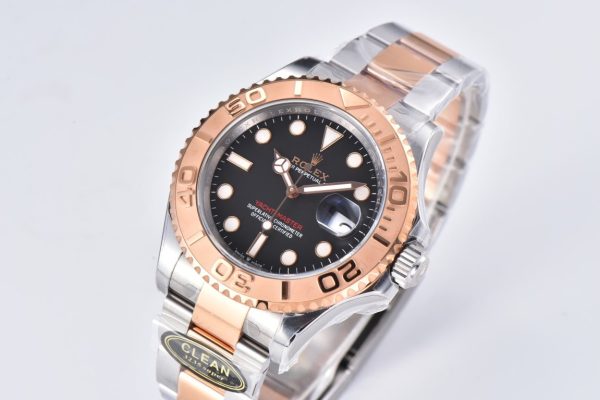 Rolex Yacht Master 126621 EverRose Gold Black Dial 40MM Mens Replica Watch