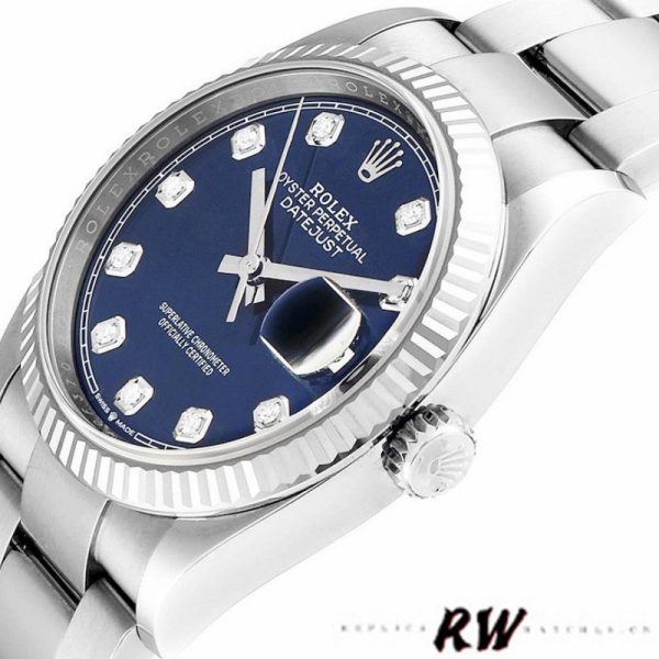 Rolex Datejust 126234 Blue Diamond Dial Stainless Steel 36MM Unisex Replica Watch