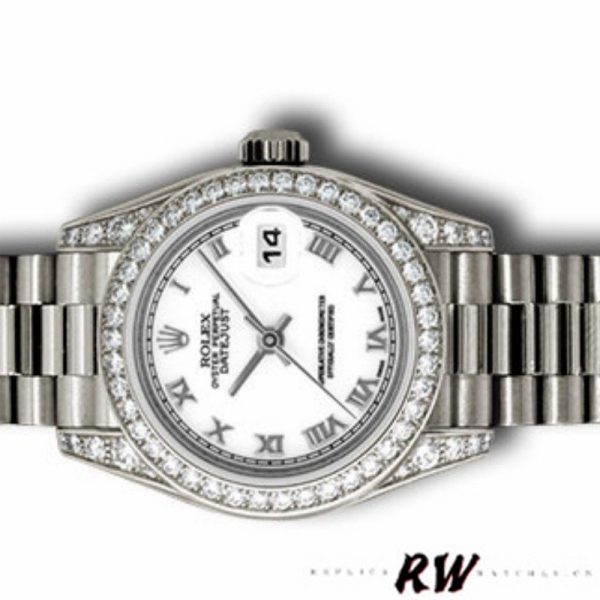 Rolex Day-Date 118389 White Gold White Roman Numeral Dial 36MM Unisex Replica Watch