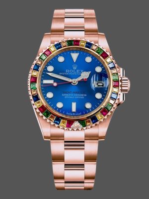Rolex Yacht Master 116695 Everose Gold Blue Dial 40MM Mens Replica Watch