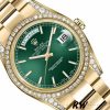 Rolex Day-Date 118388 Yellow Gold Green Index Dial 36MM Unisex Replica Watch