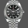 Rolex Sky-Dweller 326934 Fluted Bezel Black Dial 42MM Mens Replica Watch