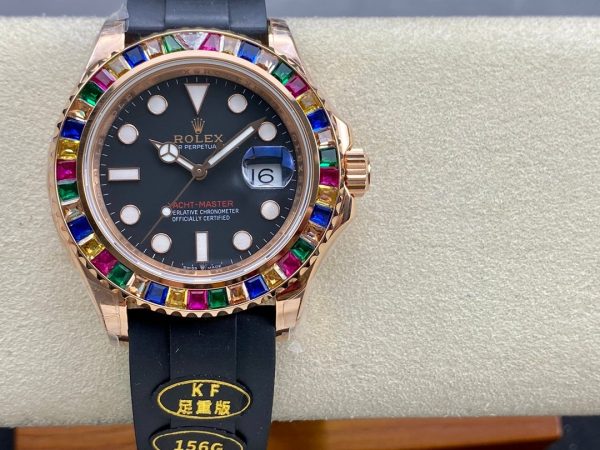 Rolex Yacht Master 116695 Black Rubber Strap Black Dial 40MM Mens Replica Watch